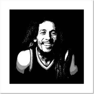 bob marly vintage design black and white Posters and Art